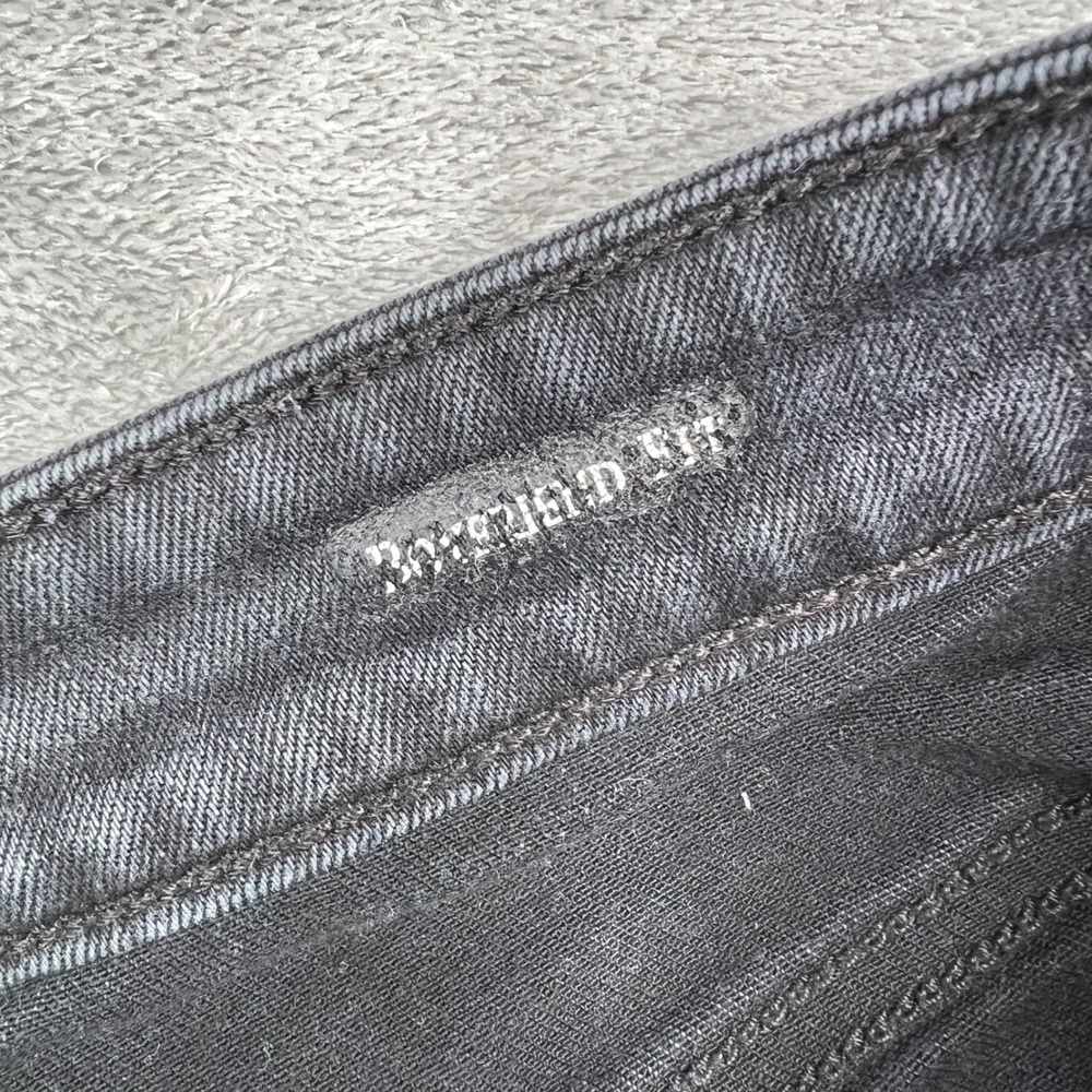 Judy Blue Boyfriend Jeans Womens 13/31 Black Solid Distressed Stretch Denim - Picture 14 of 16